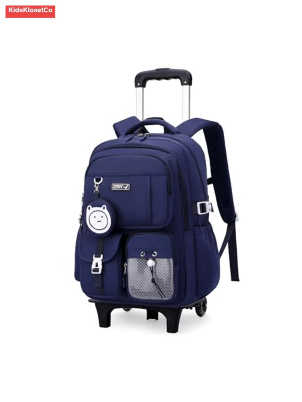 Kids Rolling Backpack Wheeled School Bag with 2 Wheels, Nylon, Adjustable Straps